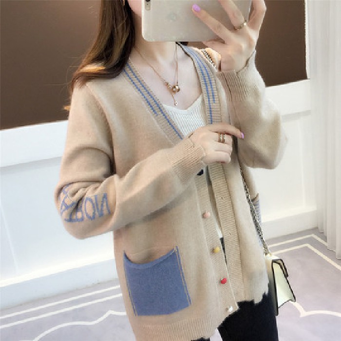Áo Khoác Cardigan Dệt Kim Mỏng Cổ Chữ V Thời Trang Thu Đông Cho Nữ | BigBuy360 - bigbuy360.vn