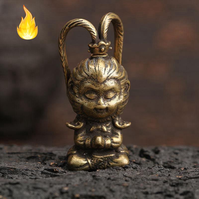 Mô Hình Vua Khỉ Sun Wukong Bằng Đồng Trang Trí Bể Cá/Xe Hơi