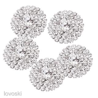 Bộ 5 nút áo tròn 21mm đính đá lấp lánh