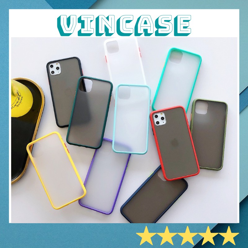 Ốp Lưng Iphone Nhám Mặt Mờ Siêu Dày Viền Màu 6/6s/6plus/6splus/7/8/7plus/8plus/x/xs/xs max/11/11promax - VinCase