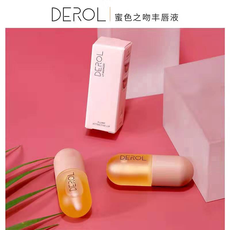 Dầu dưỡng môi DEROL chiết xuất thực vật làm dày môi tức thi làm sáng da môi