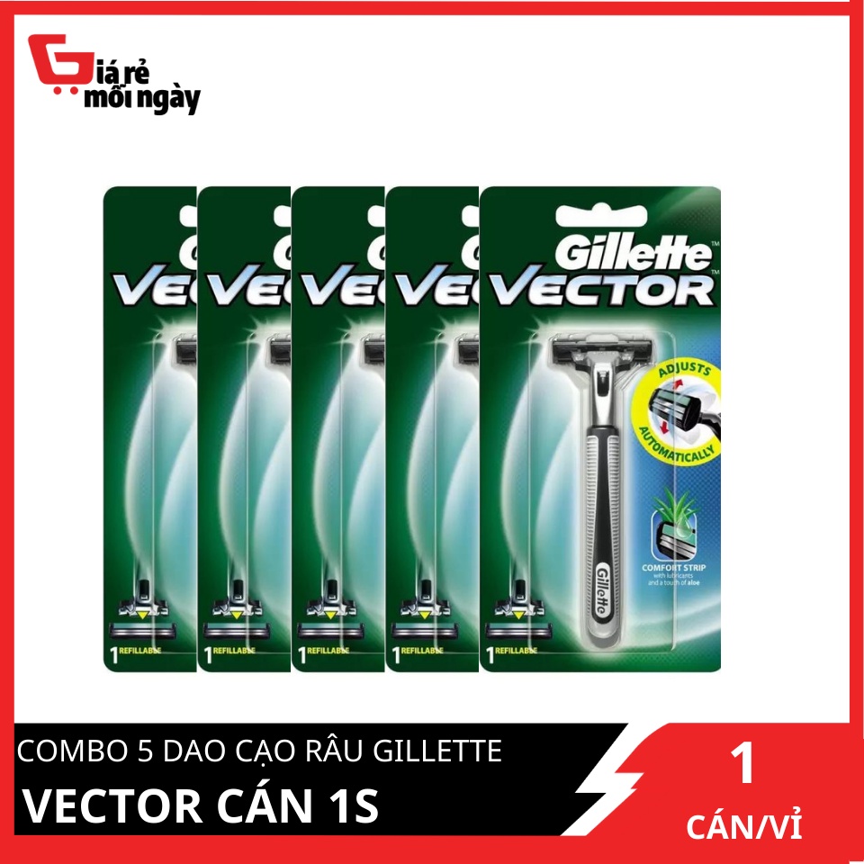 COMBO 5 CÁN Gillette Vector 1s