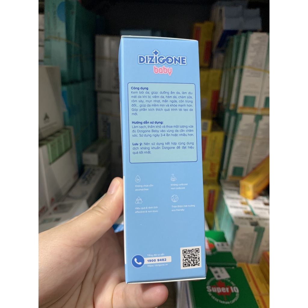 Kem bôi da cho bé DIZIGONE Baby dịu mẩn ngứa, ngừa hăm da, bảo vệ và phục hồi da bé 30G