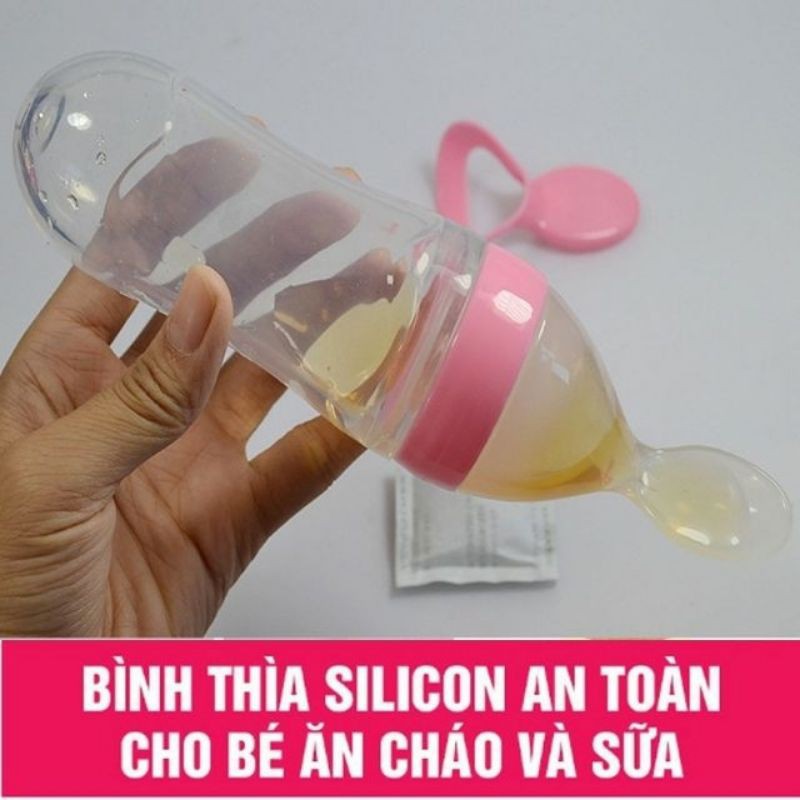 Bình thìa silicon cho bé tập ăn dặm