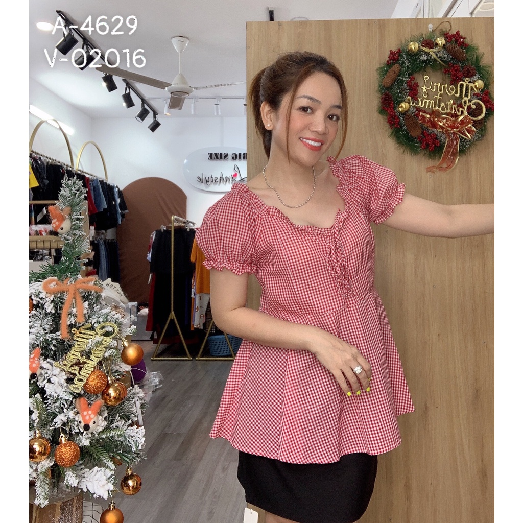 SALE Áo BIG SIZE peplum dây rút 4629