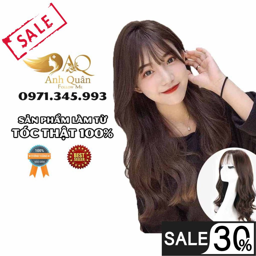 ⚡FREESHIP⚡Tóc giả làm bằng tóc thật 100%
