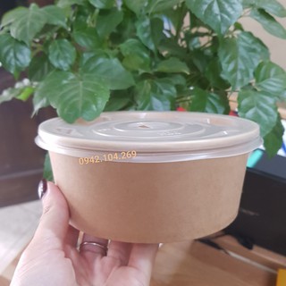 Bát Giấy Đựng Mỳ cay 750ml LOẠI DẦY(bộ 50 cái)- MÀU NÂU
