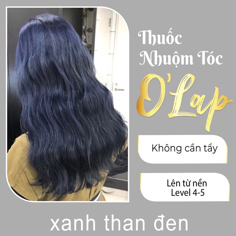 Thuốc nhuộm tóc xanh than đen không tẩy giá rẻ tại nhà OLAP OL01