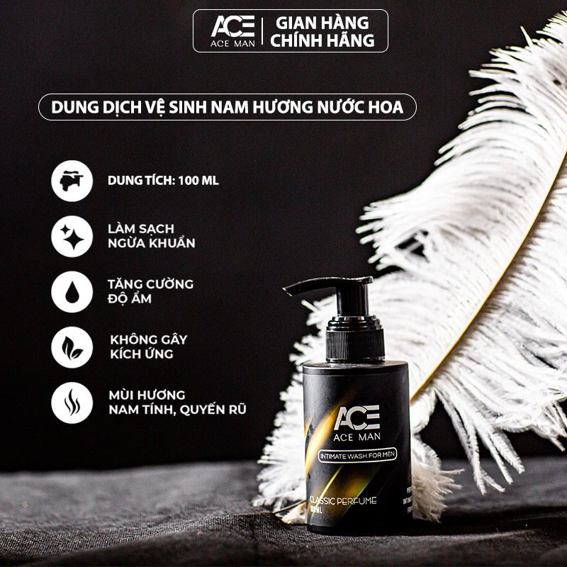 COMBO son dưỡng môi & dung dịch vệ sinh nam giới ACEMAN 100ml