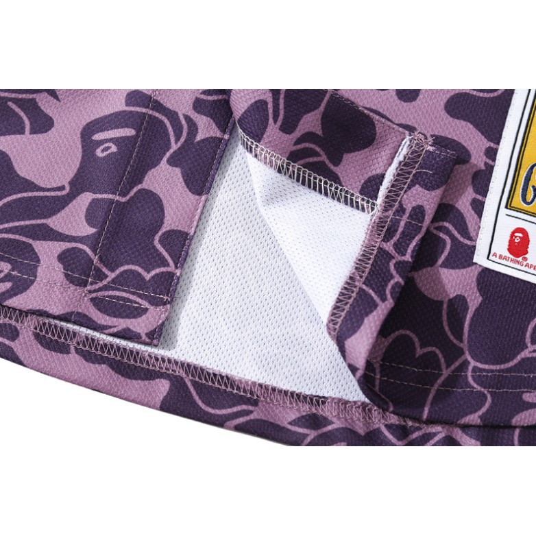 Áo Sơ Mi Đồng Phục Bóng Chày BAPE X NBA DB30 Giản Dị Dành Cho Nam Và Nữ