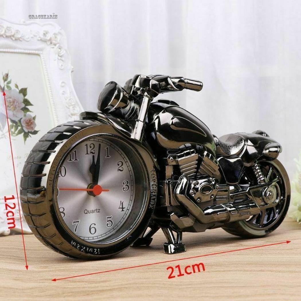 Alarm Clock Motorcycle Motorbike Quartz Home Birthday Decal Decoration