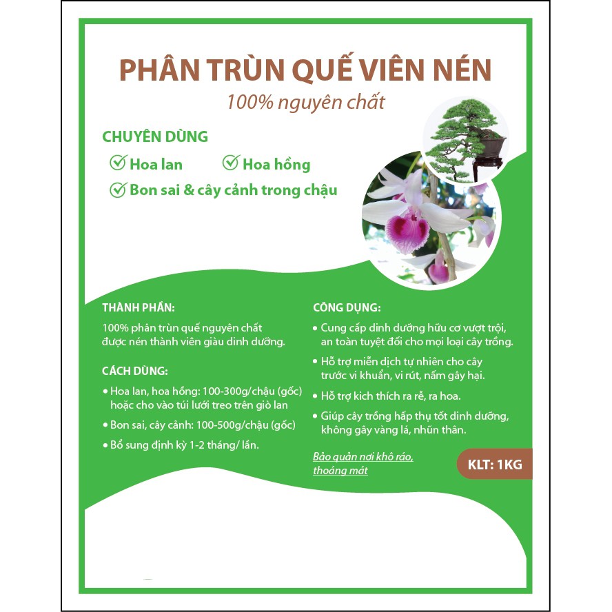 Phân hữu cơ chăm sóc hoa hồng hoa lan chính hãng an toàn