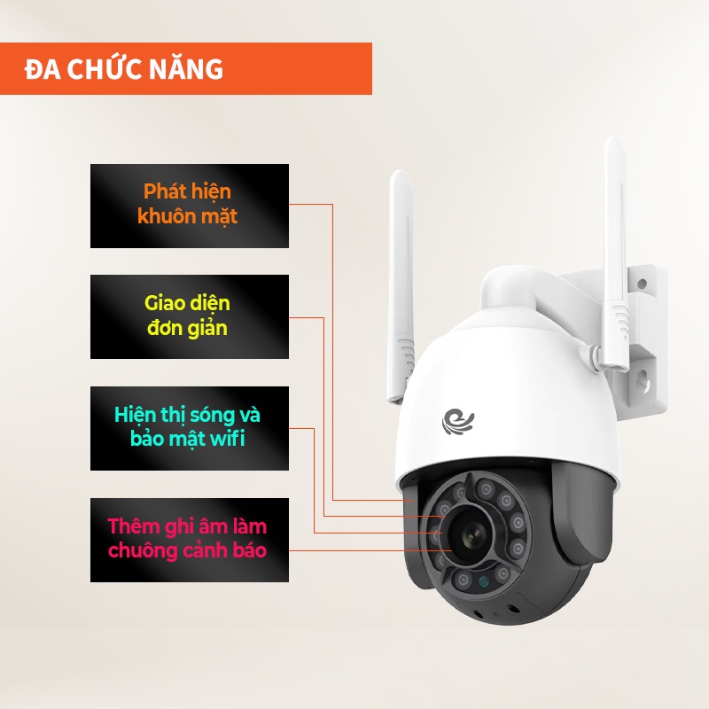 Camera Wifi Thương Hiệu Việt Star Quốc Tế YS8031 3.0mxp - Xoay Theo Chuyển Động -Bảo Hành 12 Tháng