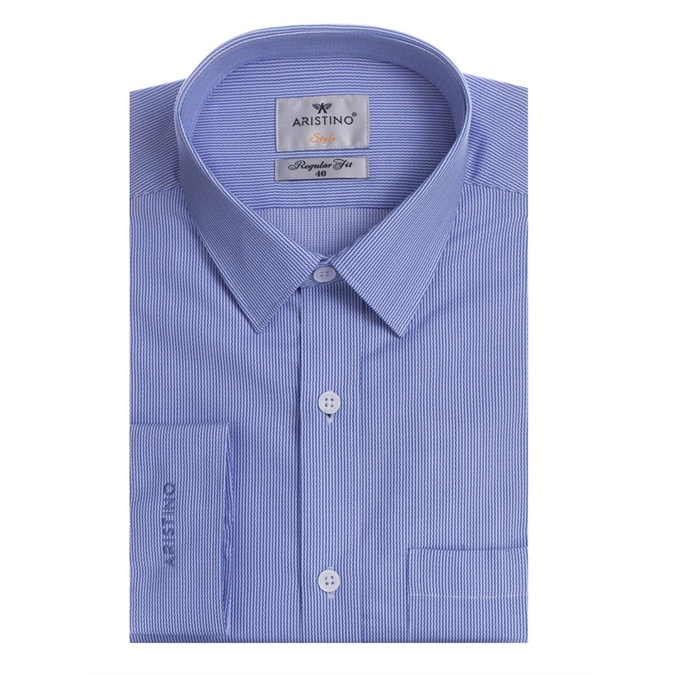 Áo sơ mi nam dài tay ARISTINO sợi sồi có túi ngực tà lượn dáng reguler als53908