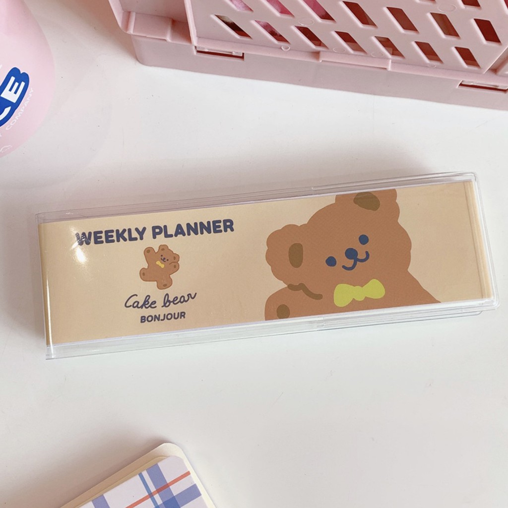 Tệp note WEEKLY PLANNER Cake bear