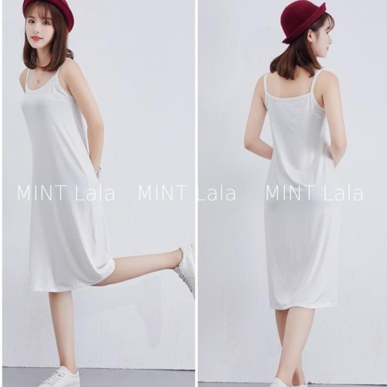 Váy Lót Trong 2 Dây Mặc Đầm Chất Thun Mềm Mại 👗 *