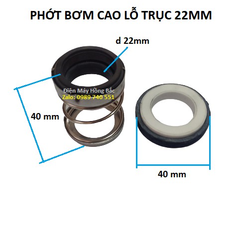 Phớt bơm nước trục 22mm cao