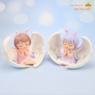 Em bé Vỏ Sò trang trí bánh sinh nhật, em bé nhựa trang trí
