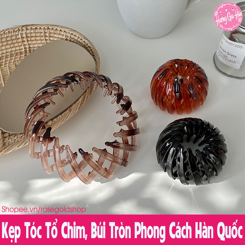 Kẹp Tóc Tổ Chim, Búi Tròn Phong Cách Hàn Quốc - 1 Phút Cho Các Kiểu Tóc Lung Linh