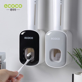 Bộ nhả kem đánh răng tự động oenon, Kệ để bàn chải đánh răng oenon có cốc hút từ,nhả kem tự động