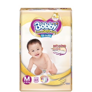 [Tặng 1 khay ăn] Tã quần cao cấp Bobby Extra Soft Dry M64