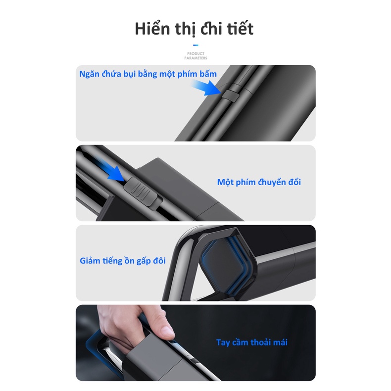 Máy hút bụi cầm tay mini không dây，được dùng cho Ô Tô,Thú Cưng,Gia Đình,công suất cao ướt và khô，Hút lớn 4000pa[hoả tốc]