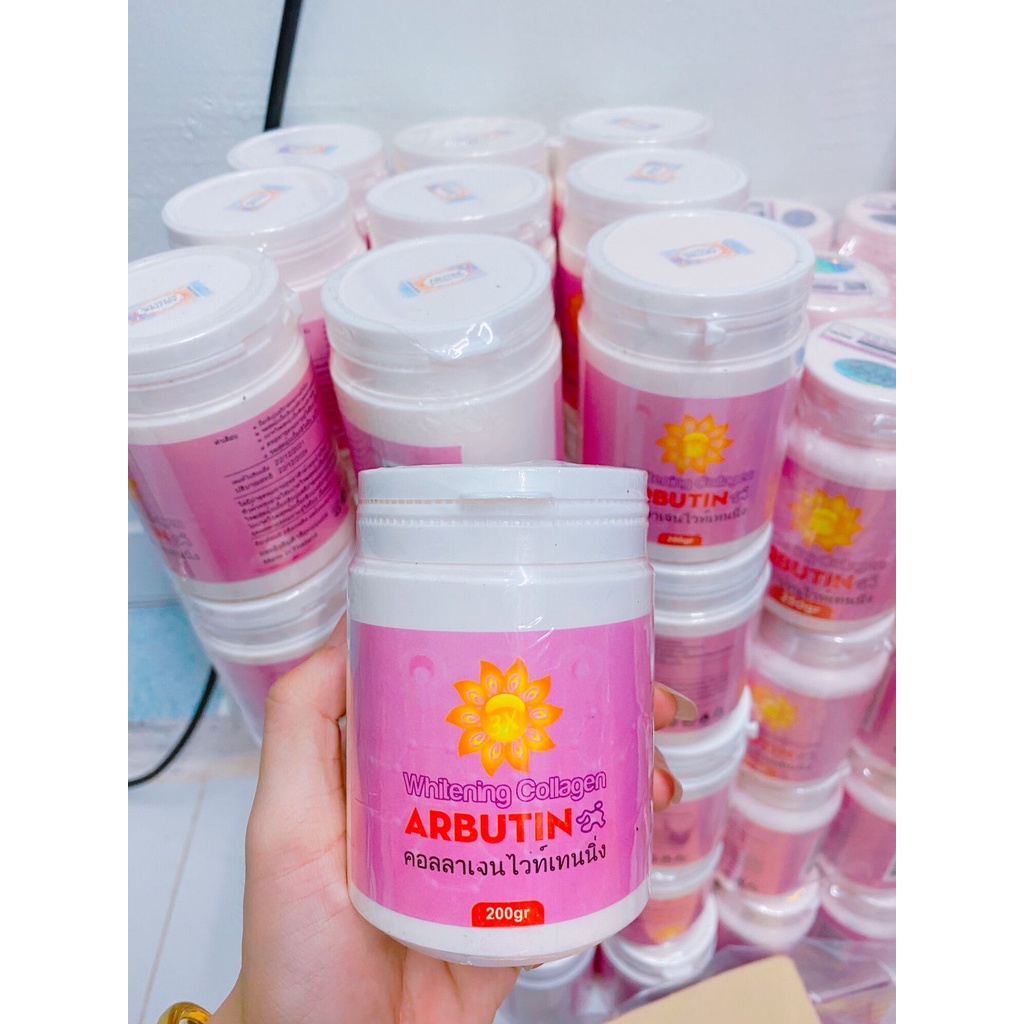 Kem Ủ Trắng body Whitening Collagen Arbutin 3C3 HỒNG 250g, Thái Lan