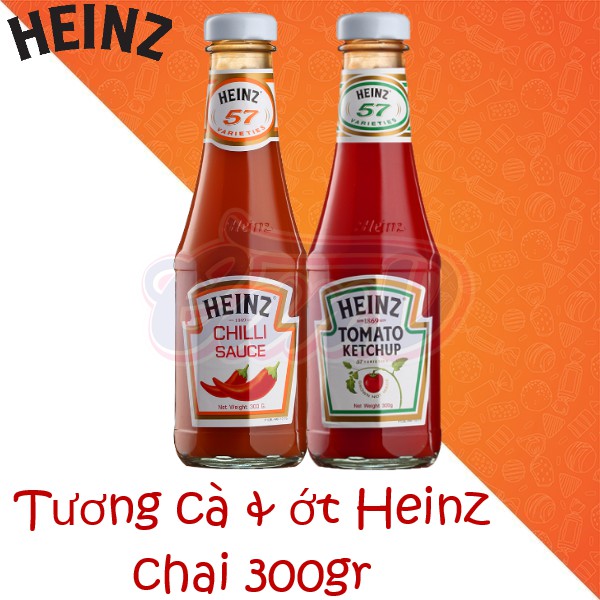 (3 loại) Tương cà & ớt Heinz chai 300gr