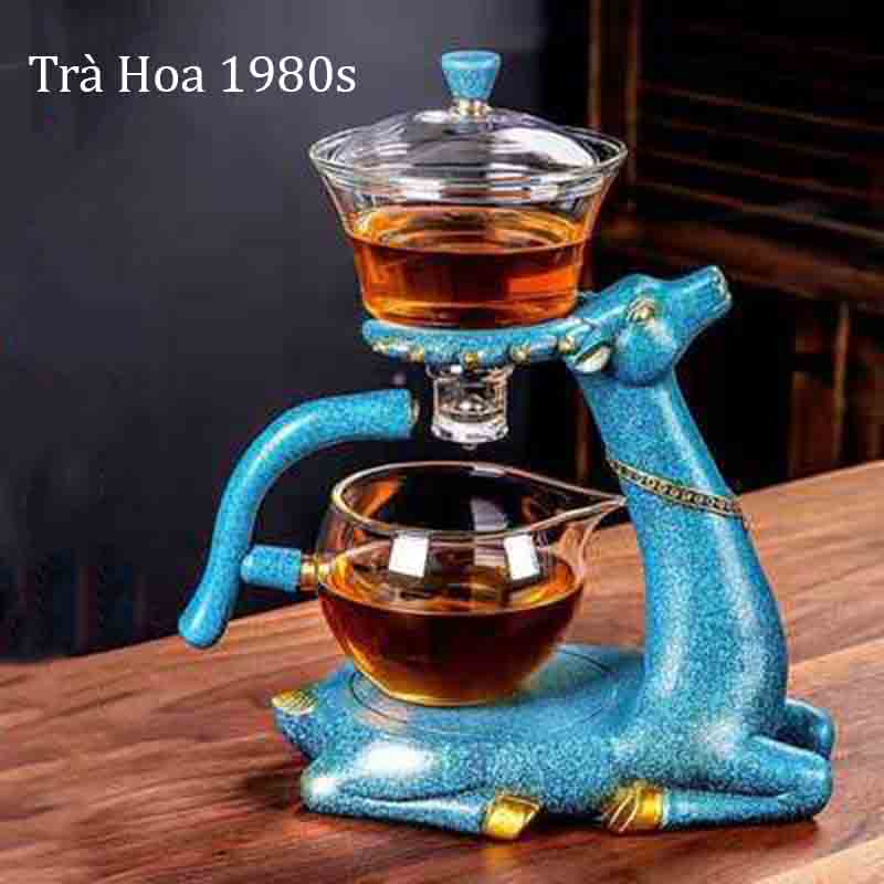 Bộ Ấm Trà Kỳ Hươu Kính Cách Nhiệt