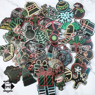 Set sticker /decal/hình dán neon Christmas/Giáng sinh 035.