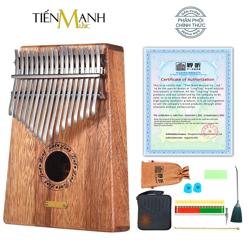 Đàn Kalimba LingTing 17 Phím K17S (Gỗ Hồng Đàn LT-K17S) - Full Phụ Kiện