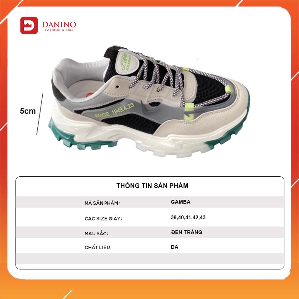 Giày nam sneaker thể thao tăng chiều cao đẹp GAMBA | BigBuy360 - bigbuy360.vn