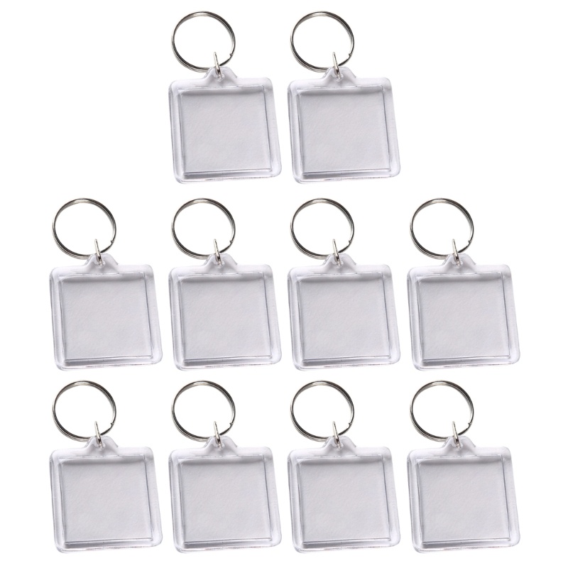 Set 10 Móc Khóa Khung Ảnh Nhiều Hình Dạng Độc Đáo