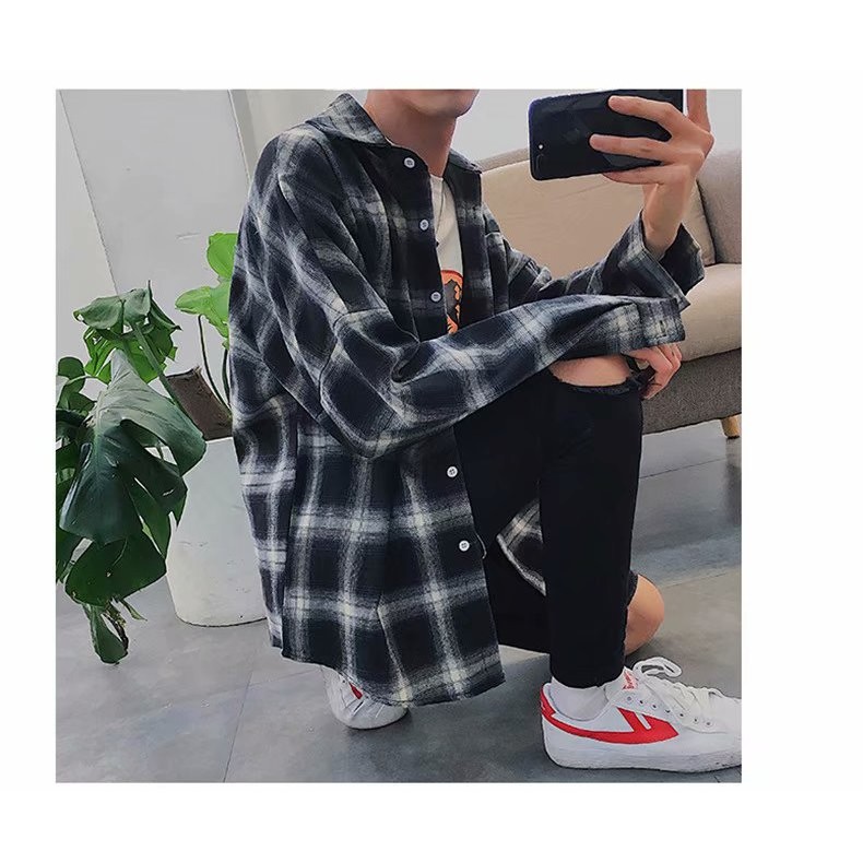 [Mã FAMAYMA2 giảm 10K đơn 50K] Sơ mi nam dài tay kẻ ô to, chất thô mềm mát, hàng nhập Quảng Châu | BigBuy360 - bigbuy360.vn