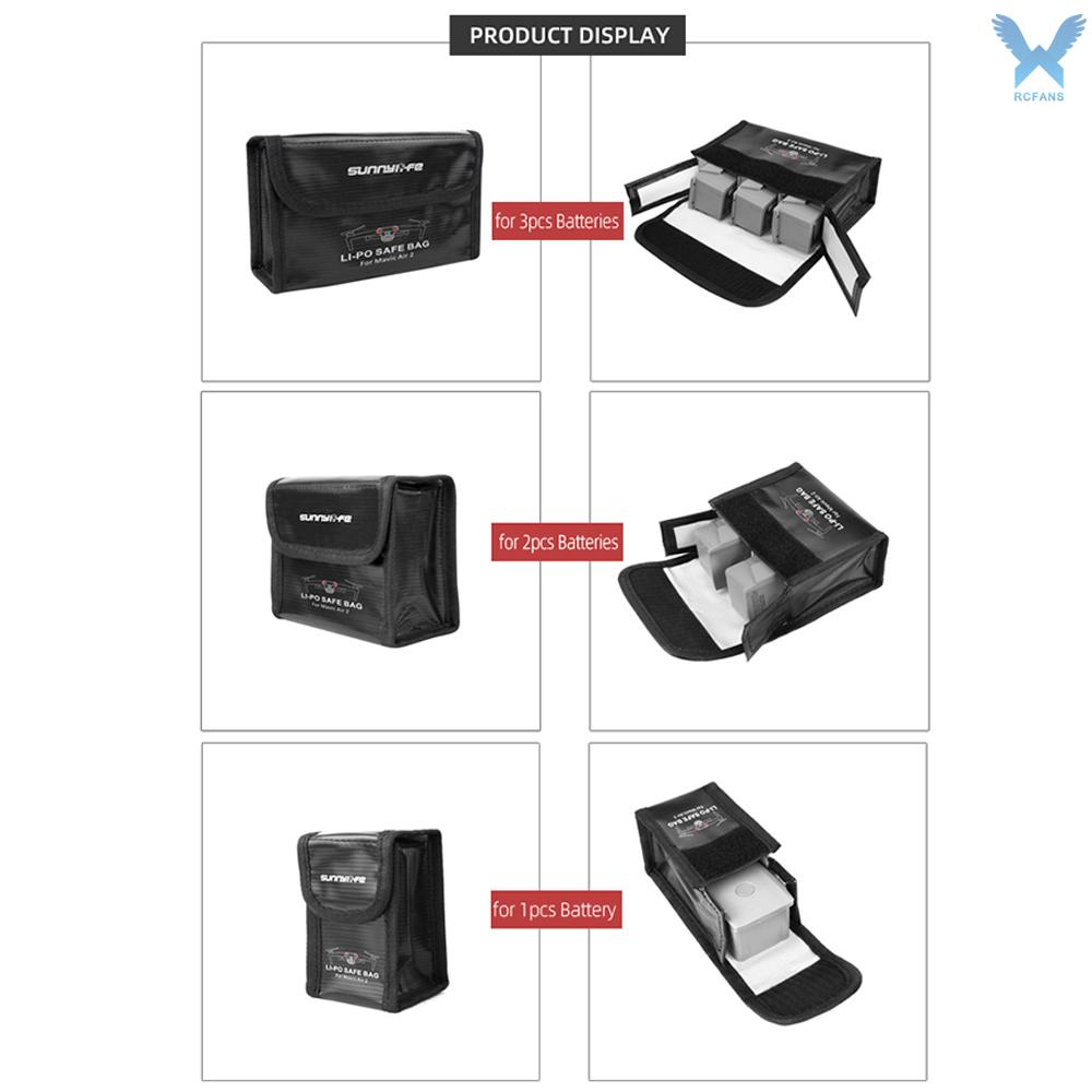 Túi Đựng Pin Lipo 3 Pin Chịu Nhiệt An Toàn Cho Drone Dji Mavic Air 2 | BigBuy360 - bigbuy360.vn