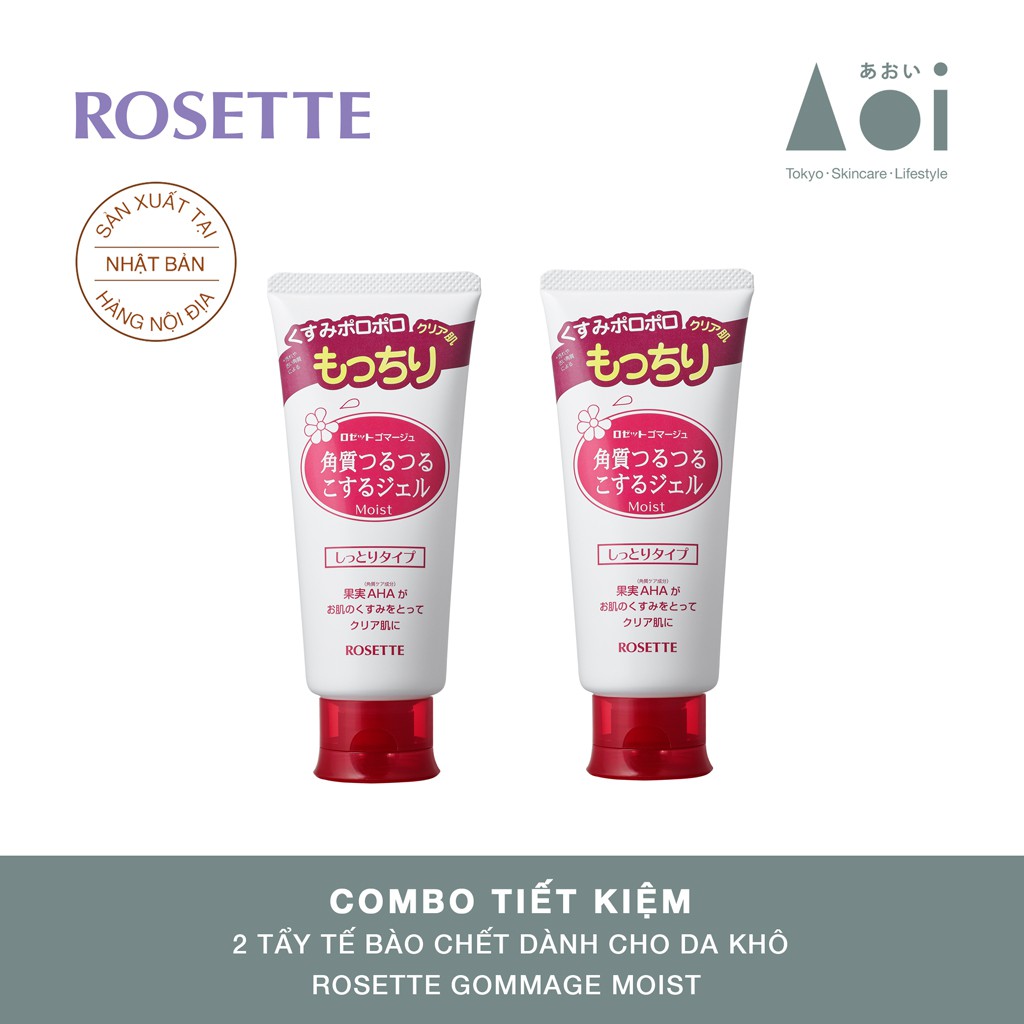 Combo Tiết Kiệm 2 Tẩy Tế Bào Chết Dành Cho Da Khô Rosette Gommage Moist 120g x2