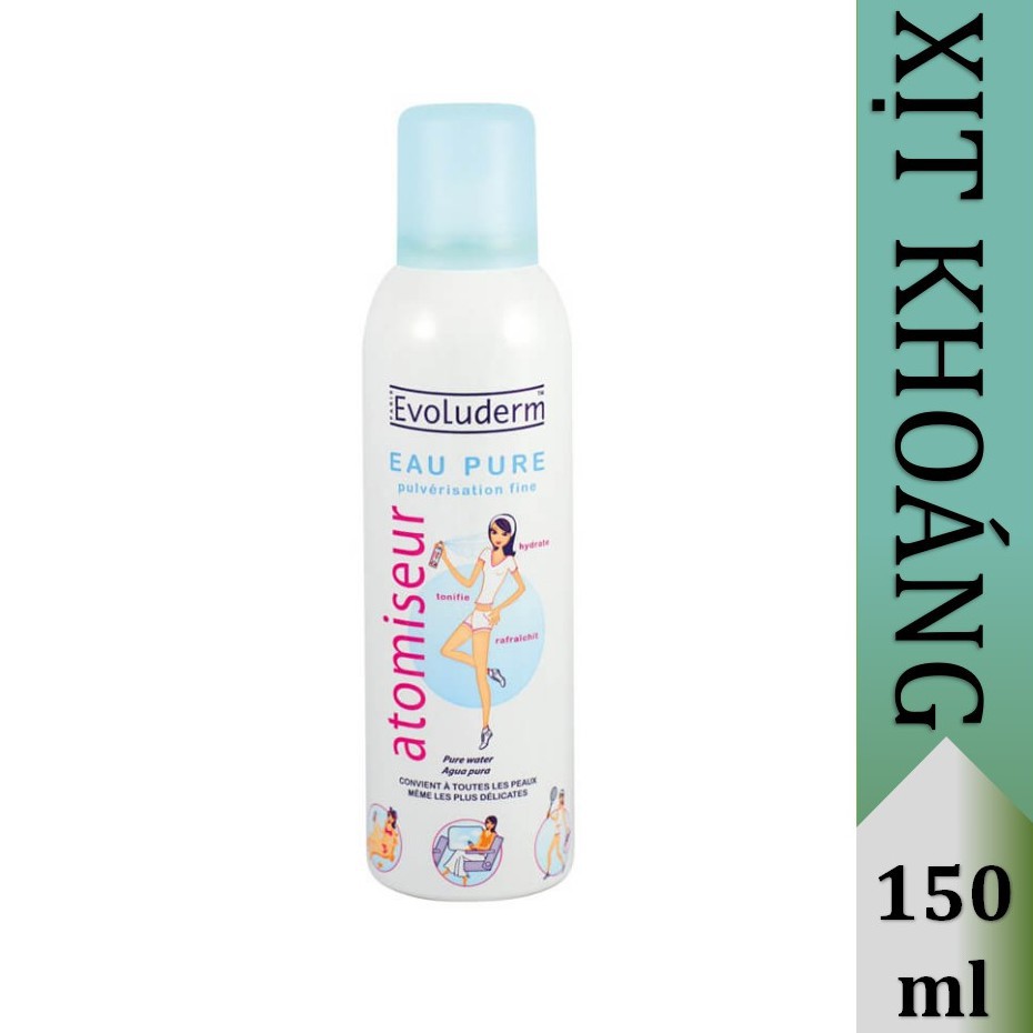 Xịt Khoáng Pháp Evoluderm Cấp Ẩm Làm Dịu Da (Chai 150ml & 400ml) | BigBuy360 - bigbuy360.vn
