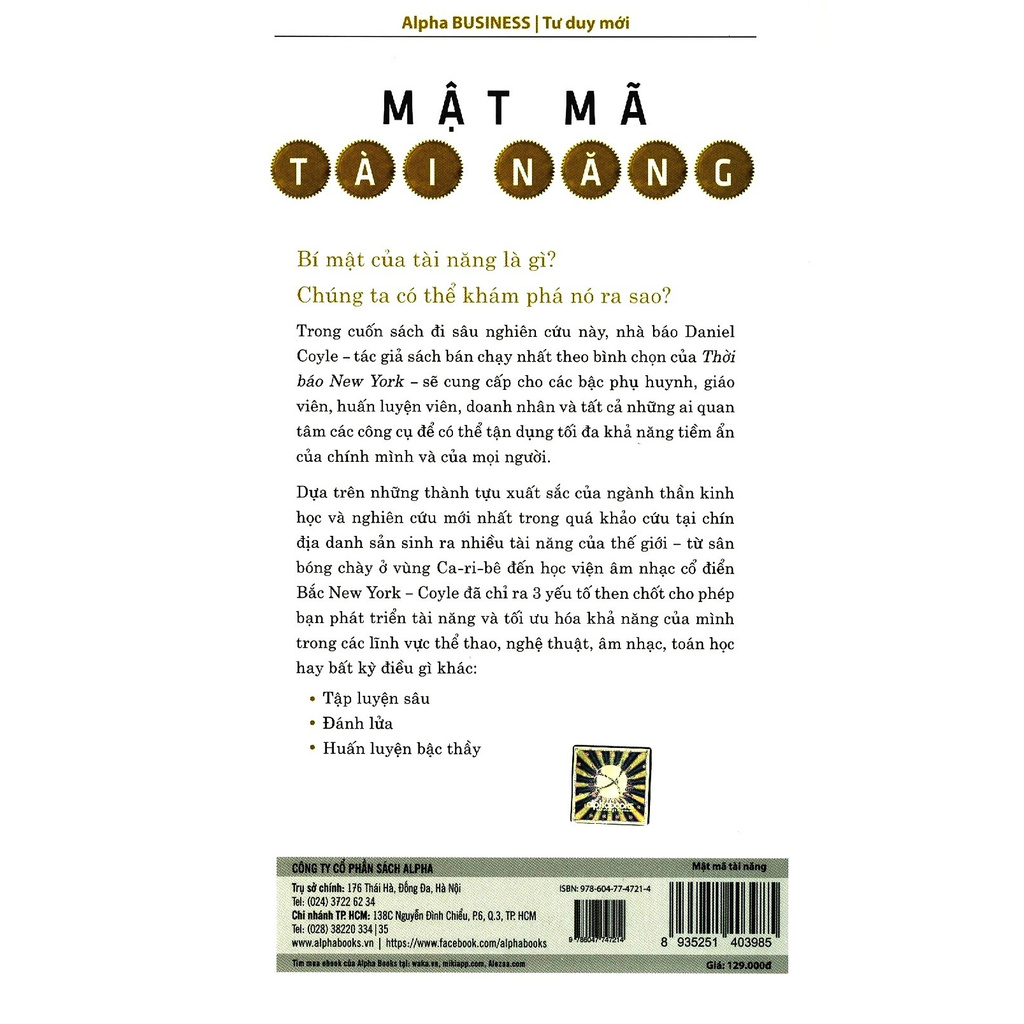 Sách - Mật Mã Tài Năng (Tái Bản 2017) | BigBuy360 - bigbuy360.vn