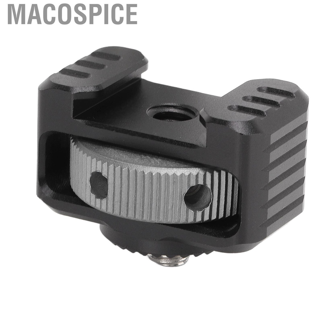 Macospice Cold Shoe Extension Bracket Mount with 1/4 Inch Screw Hole Arri Tooth