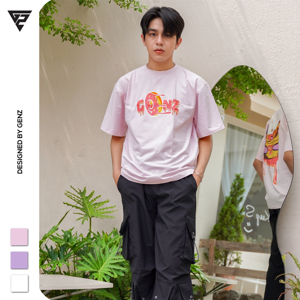 Áo thun tay lỡ GENZ phông Unisex nam nữ Premium Cotton oversize form rộng Eat Everything