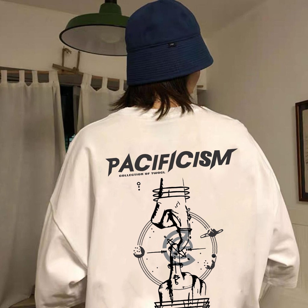 Áo Thun PACIF Trắng PACIFICISM Ulzzang Unisex Áo Thun Tay Lỡ Nam Nữ aothun12h