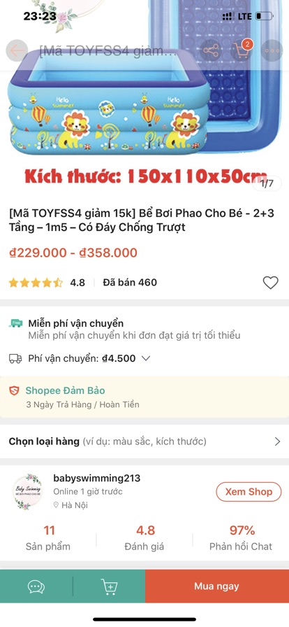 Combo Bể Bơi Phao Bơi Cho trẻ em ( giá rẻ)