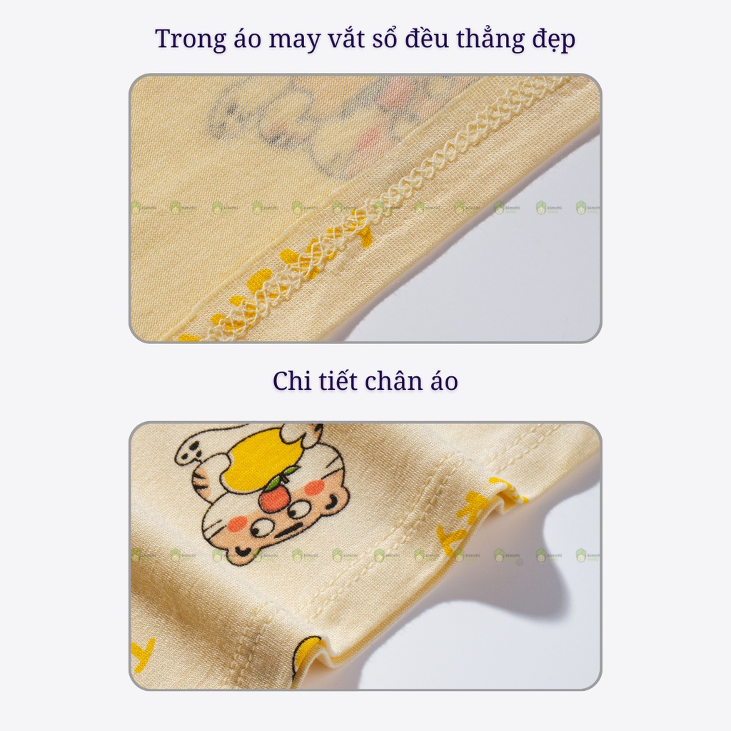 Bộ Dài Tay Cho Bé Trai, Bé Gái Vải Thun Lạnh Minky Mom Hoạ Tiết K.Long Giáp Lăng, Đồ Bộ Dài Tay Cho Bé Mặc Nhà MKMTD2202