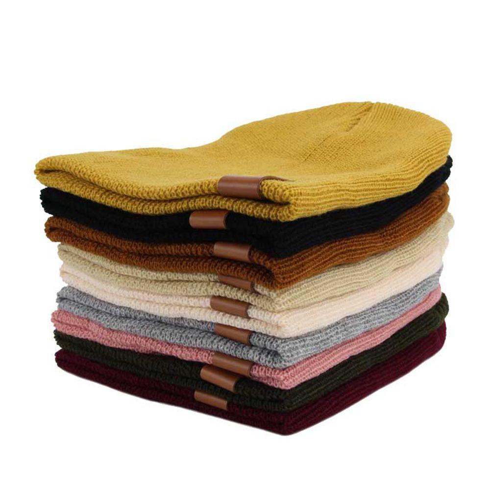 Mũ Beanie Dệt Kim 7 Màu Trơn Dễ Thương Cho Bé