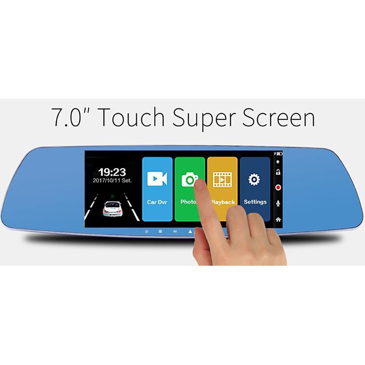 Camera hành trình xe ô tô Gương Chiếu Hậu ô tô Ekleva BM999 PLUS+thẻ 32G 7 Inch Màn Hình Cảm Ứng, Cảm Biến Chuyển Động | BigBuy360 - bigbuy360.vn