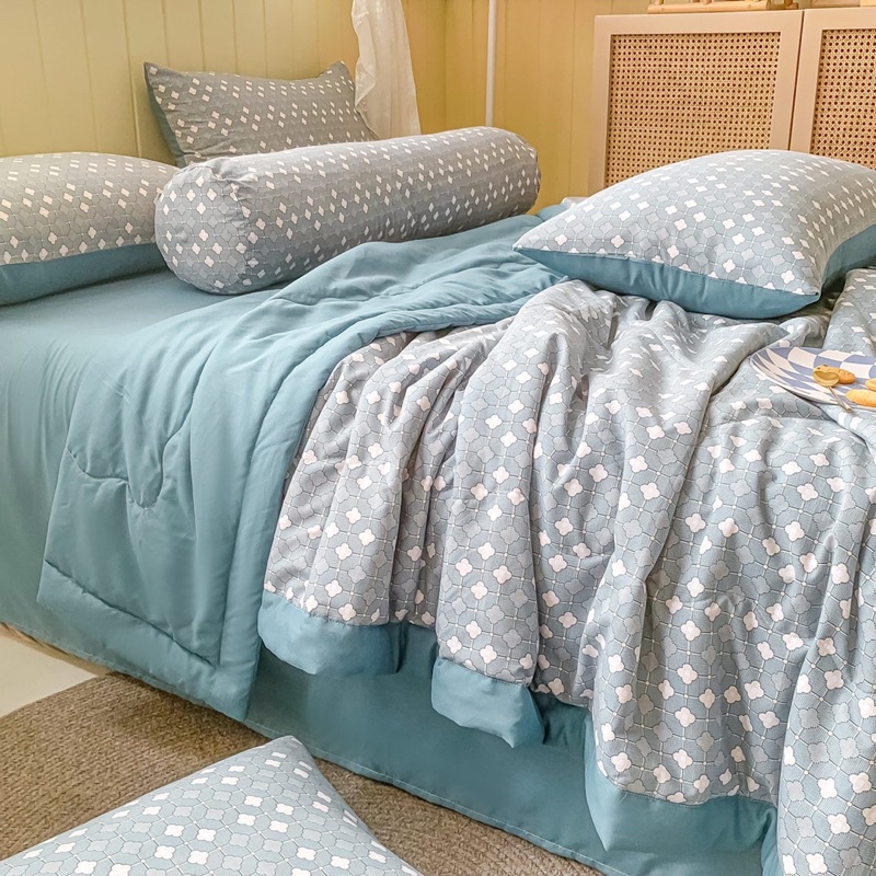 Bộ sét 5 món cotton đũi chăn trần nhập khẩu cực kì mềm mịn thoáng mát,sét 5 món cotton đũi chăn trần mềm mịn thoáng mát