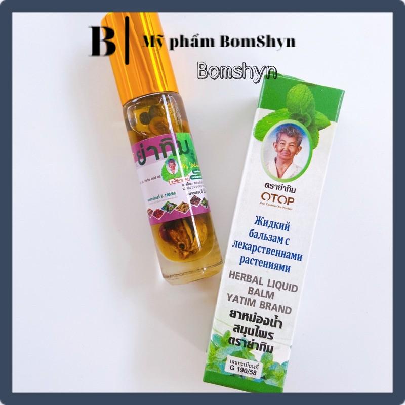 12 chai dầu lăn thảo dược herbal liquid balm yatim brand