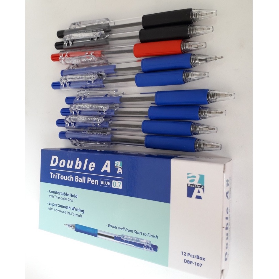 Hộp bút bi Double A/bút tritouch ngòi 0,7mm chất lượng, Dùng Cho Học Sinh, Nhân Viên, Văn Phòng
