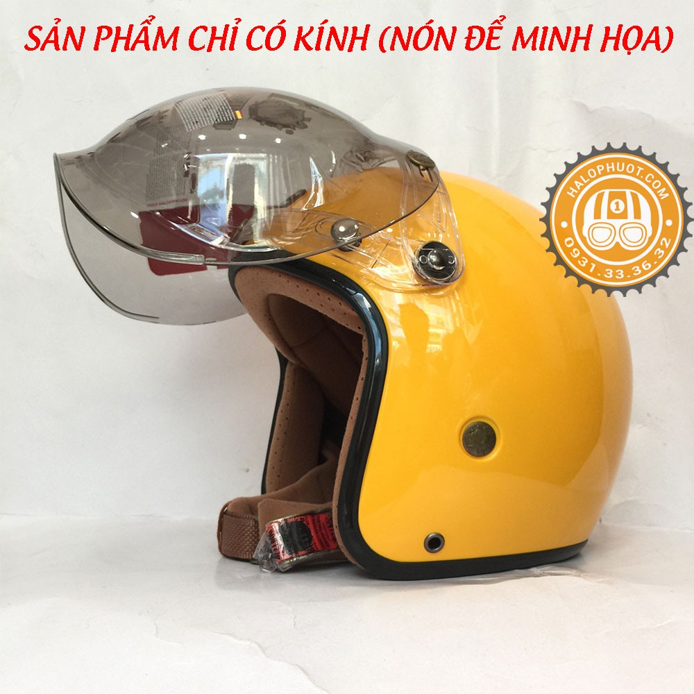 Kính Bubble Bulldog gắn nón 3/4