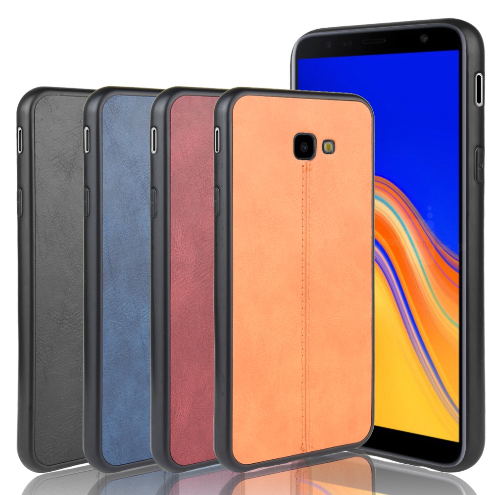 Ốp Điện Thoại Da Đơn Giản Chống Rơi Cho Samsung Galaxy A91 A81 A9 A8 A7 A6 A5 A20e A01 M01 Core J6 J4 Plus Prime
